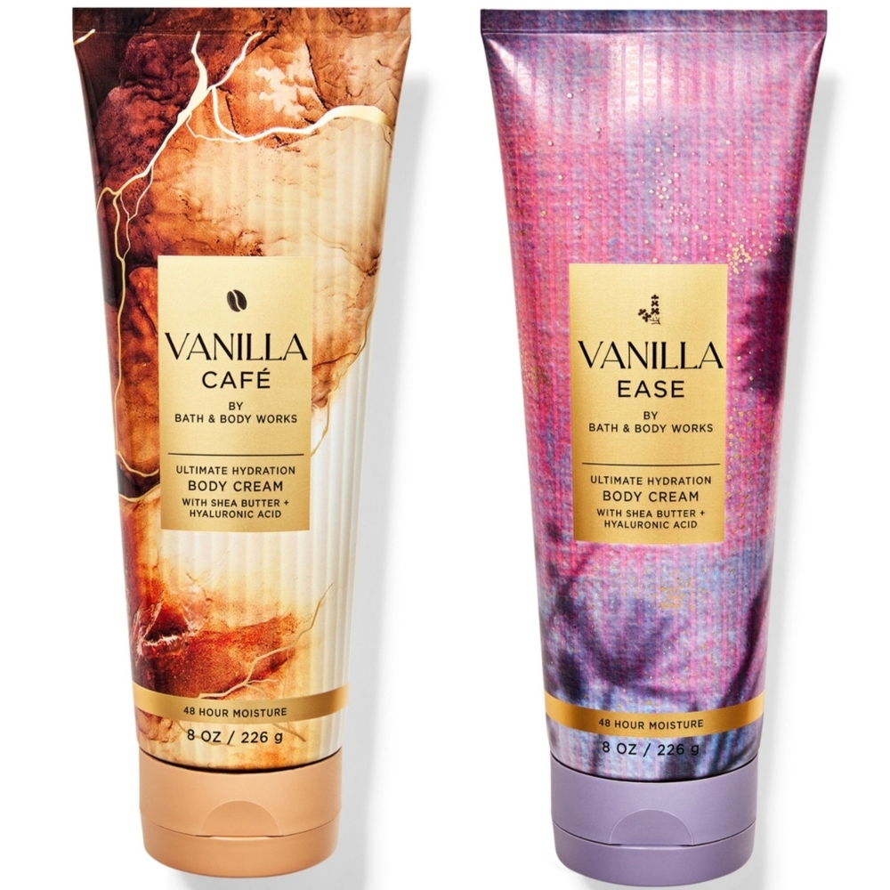 Bath & Body Works Vanilla Café and Vanilla Ease Body Cream Set NEW